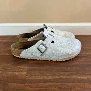 Birkenstock Boston Wool Felt - Color: Eggshell - Size Men’s US 13 Clogs / Shoes